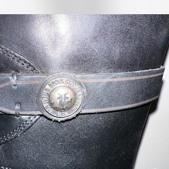 Frye Black Knee-High Leather Boots - Picture 4 of 8